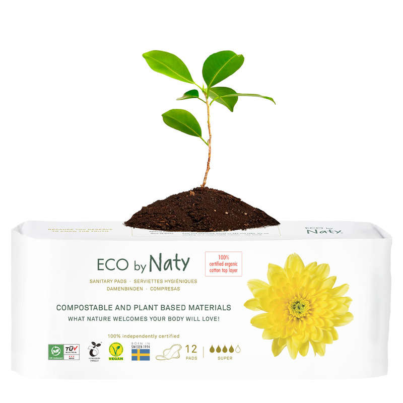 Eco By Naty Super Sanitary Napkins X12