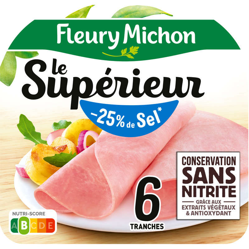 Fleury Michon Ham -25% Salt Without Nitrite X6 The Superior
