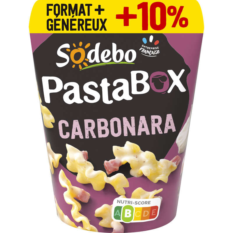 Sodebo Pasta Box Fusilli Carbonara 330g