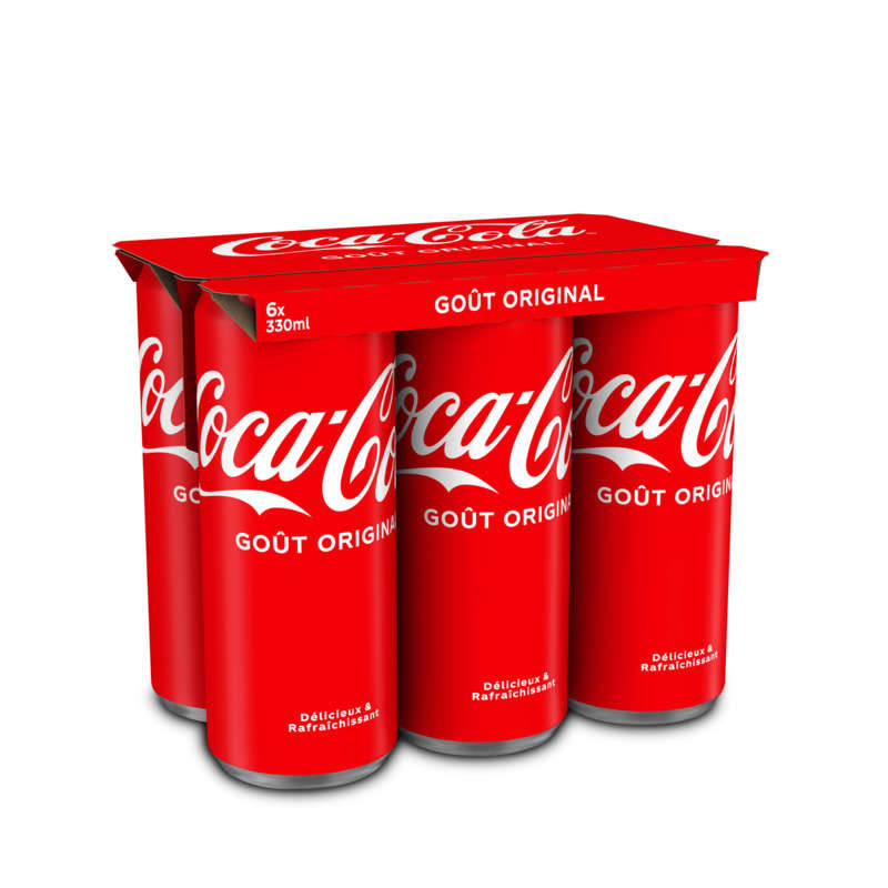 Coca-Cola Original Le Pack Canettes de 6x33cl Coca-Cola Original Le Pack Canettes de 6x33cl