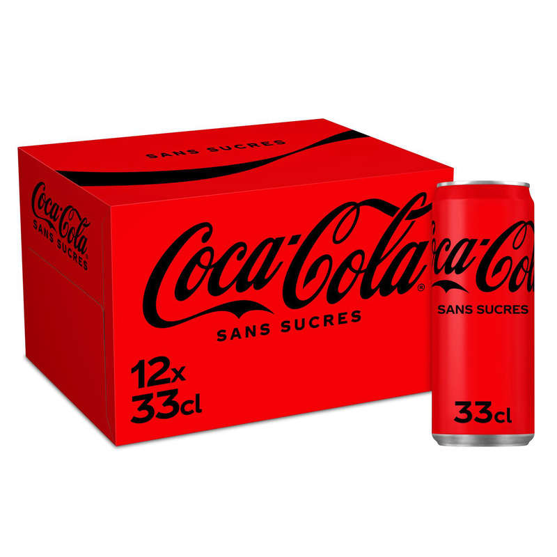 Coca-Cola Sans Sucres Le Pack Canettes de 12x33cl Coca-Cola Sans Sucres Le Pack Canettes de 12x33cl