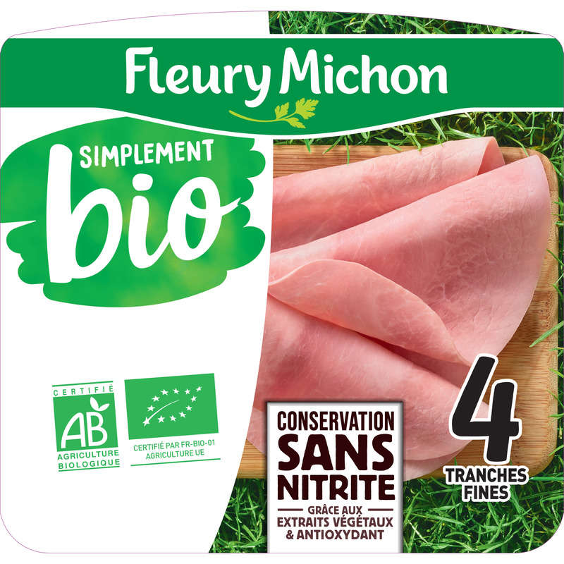 Fleury Michon Simply Organic Ham X4