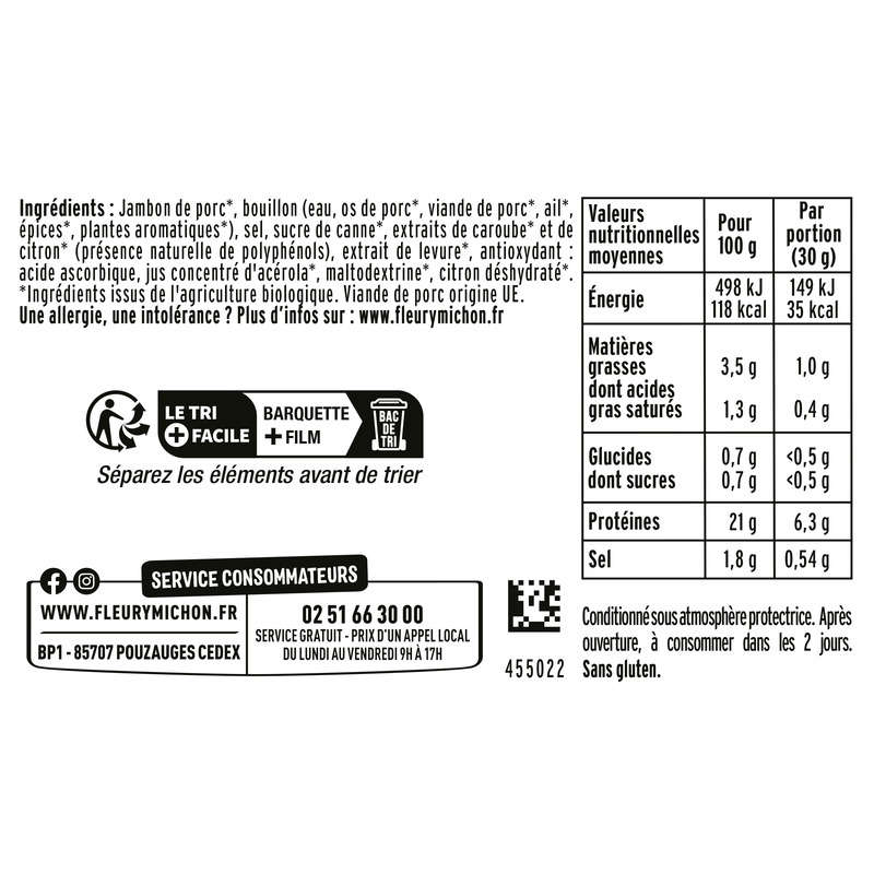 Fleury Michon Simply Organic Ham X4