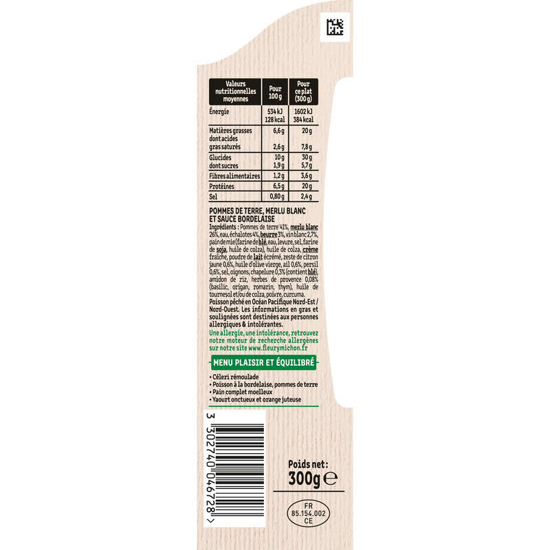 Fleury Michon Fish A La Bordelaise 300g