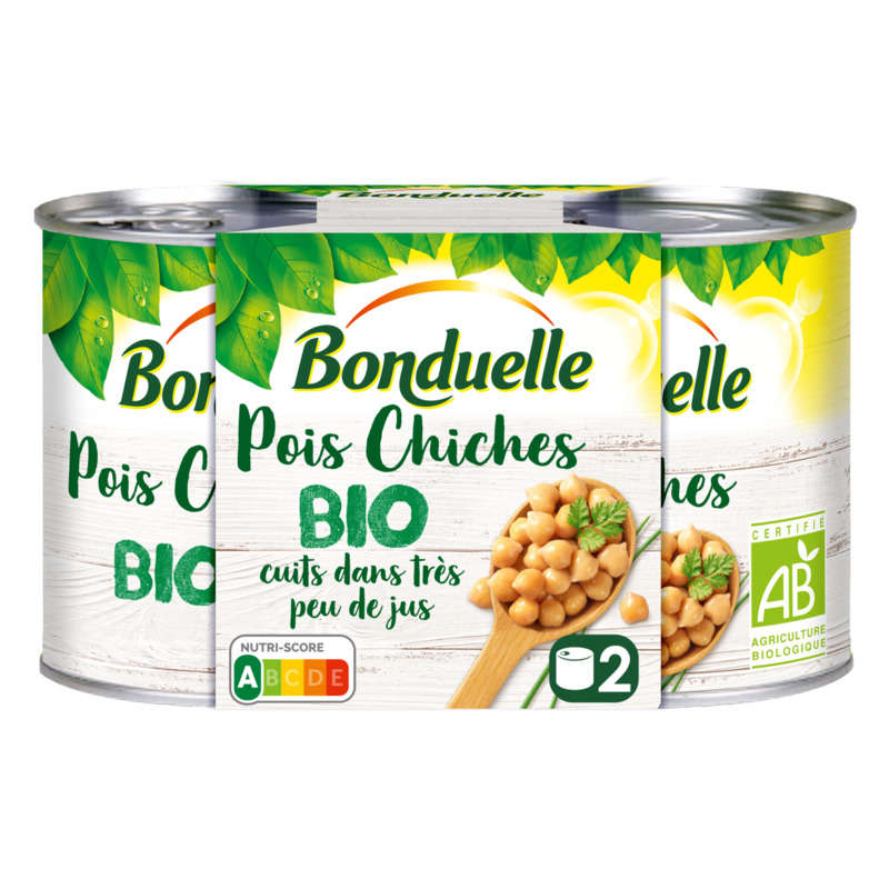 Bonduelle Organic Cooked Chickpeas Pack of 2x130g