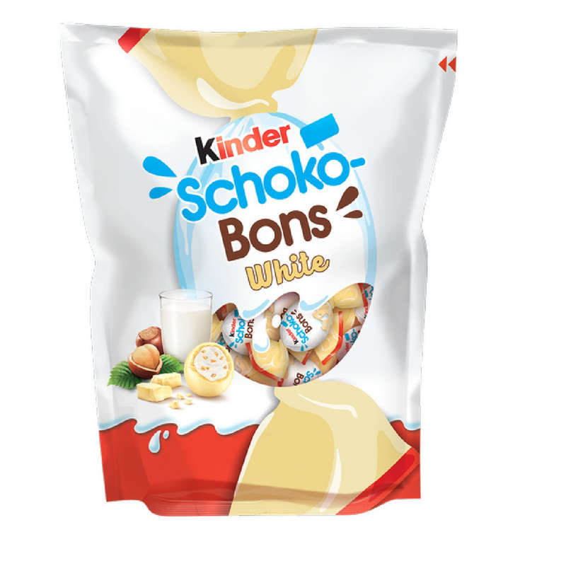 Kinder Schokobons White Bonbons De Chocolat Supérieur Au Lait Fourrés 200G Kinder Schokobons White Bonbons De Chocolat Supérieur Au Lait Fourrés 200G