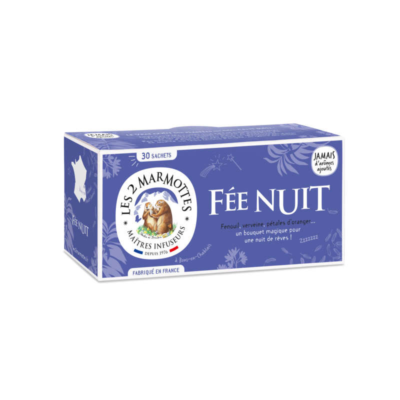 Les 2 Marmottes Fée de nuit Infusion fée nuit 50g Les 2 Marmottes Fée de nuit Infusion fée nuit 50g