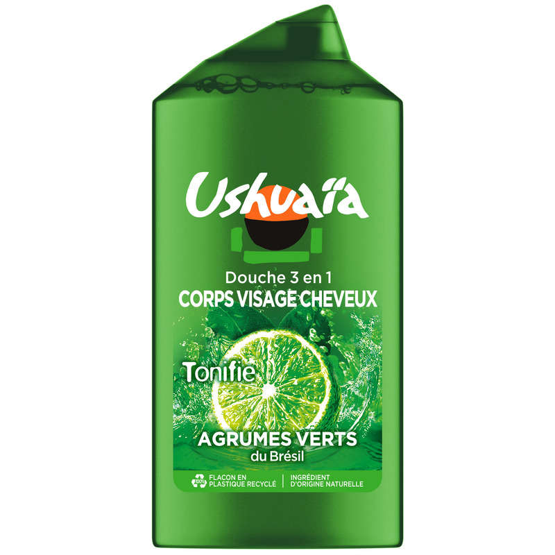 Ushuaia 3 in 1 Toning Shower Gel Face Body Hair Citrus 300ml