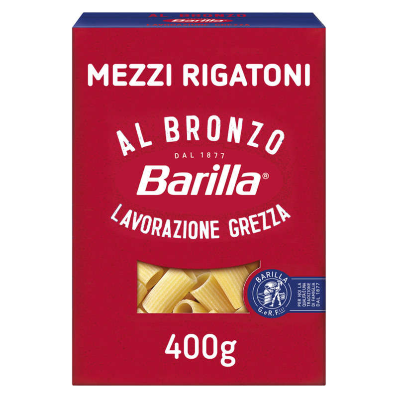 Barilla Al Bronzo Pates Mezzi Rigatoni 400g Barilla Al Bronzo Pates Mezzi Rigatoni 400g
