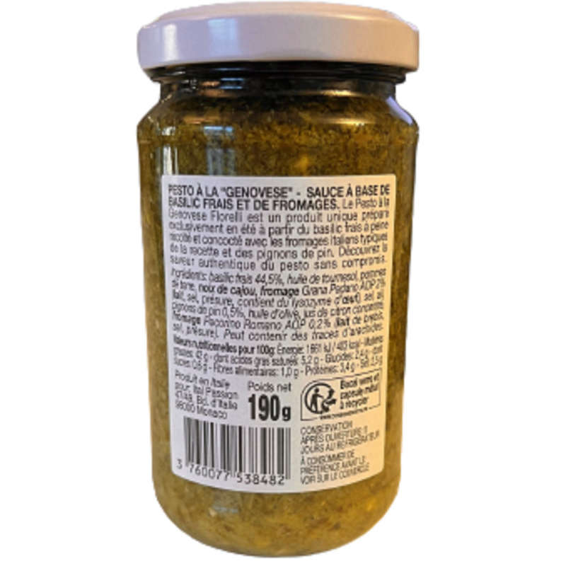 Florelli Sauce Pesto Genovese 190g Florelli Sauce Pesto Genovese 190g
