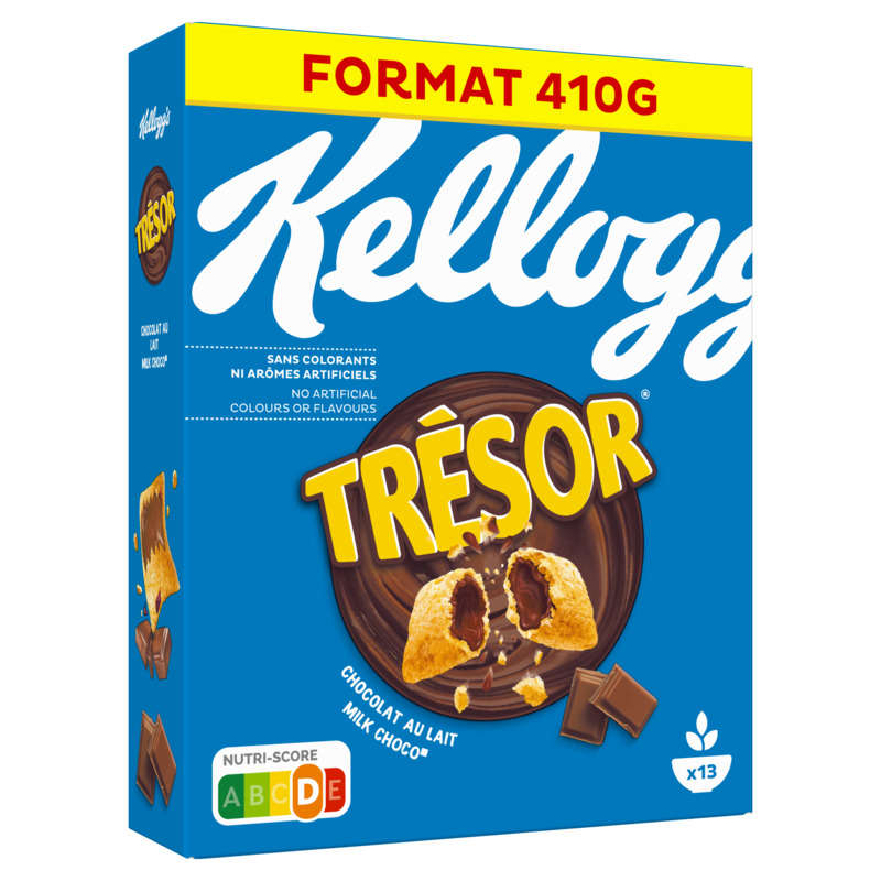 Kellogg's Céréales Trésor Chocolat au lait 410g Kellogg's Céréales Trésor Chocolat au lait 410g