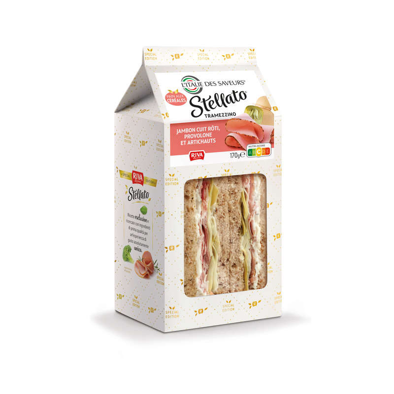 Stellato Tramezzino Jambon Roti, Provolone Et Artichauts 170g Stellato Tramezzino Jambon Roti, Provolone Et Artichauts 170g