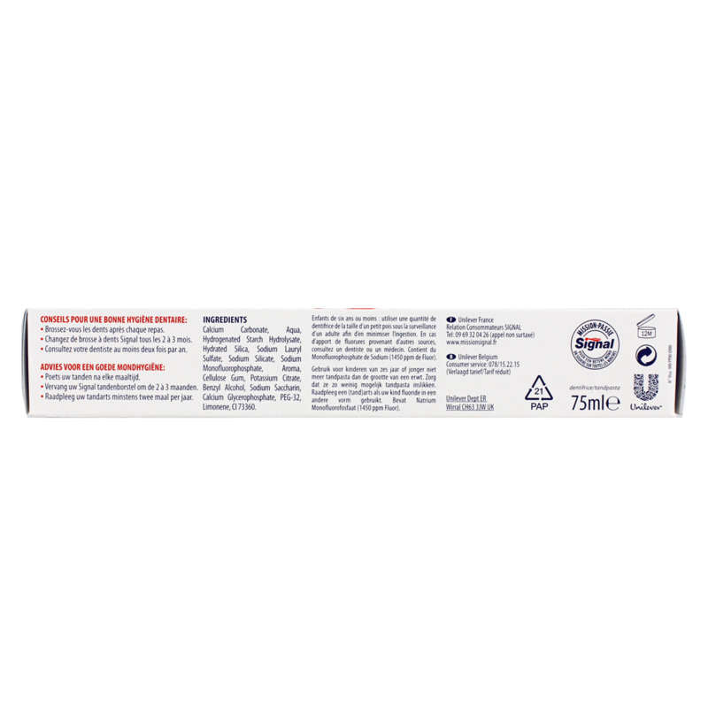 Signal Toothpaste Caries Protection Calcium & Fluoride Active 75ml