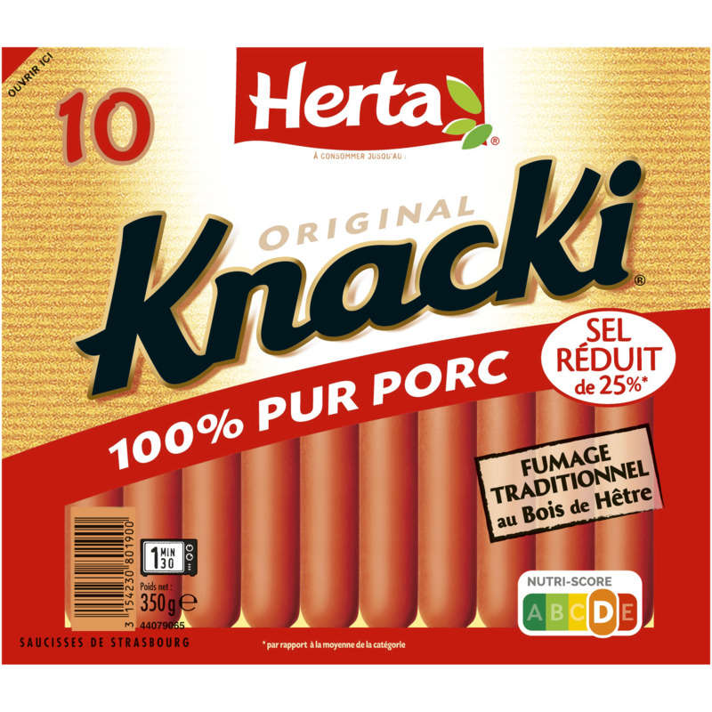 Herta Knacki Original x10 350g Herta Knacki Original x10 350g