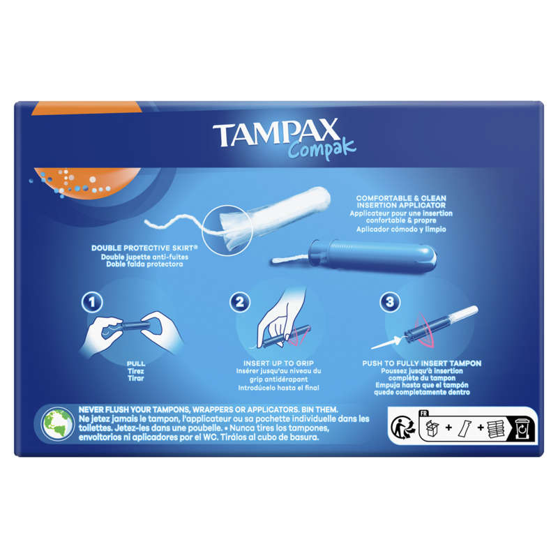 Tampax Compak Tampons With Applicator Super Plus X22