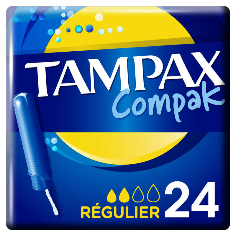 Tampax Compak Tampons With Regular Applicator X24