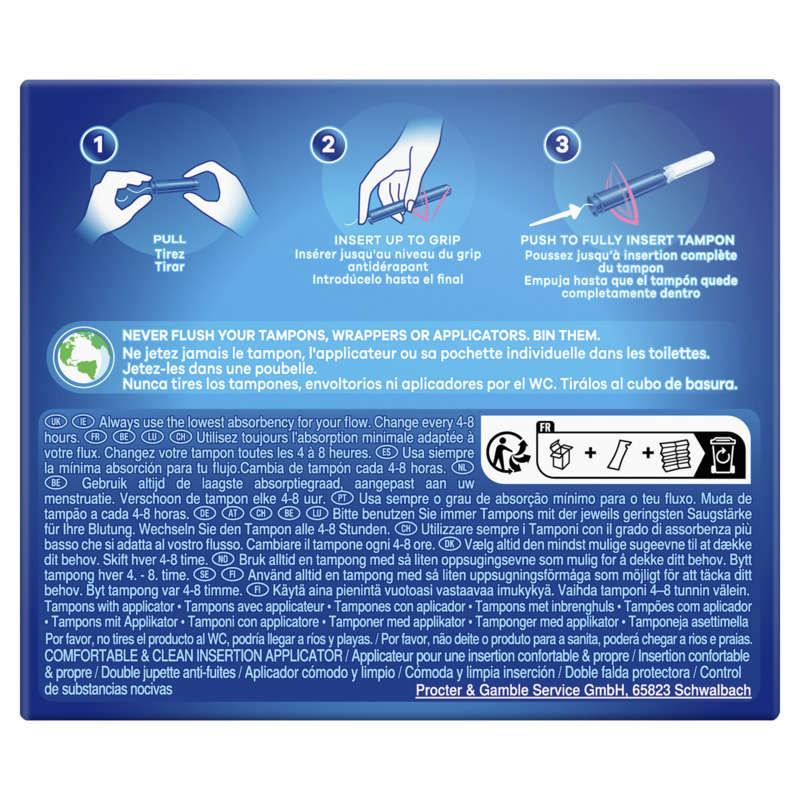 Tampax Compak Tampons With Regular Applicator X24