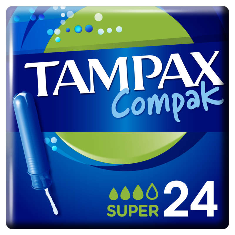 Tampax Compak Tampons With Applicator Super X24