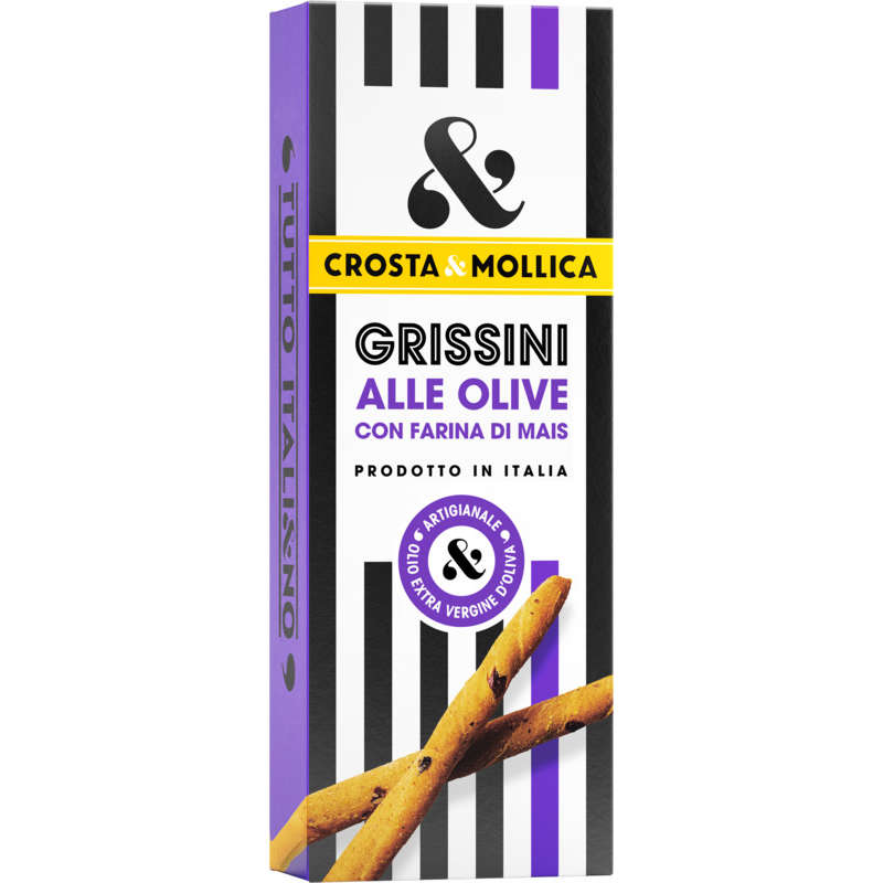 Crosta & Mollica Grissini Alle Olive 140g Crosta & Mollica Grissini Alle Olive 140g