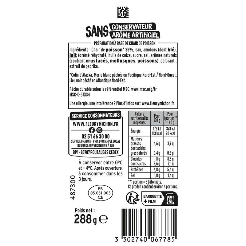 Fleury Michon Surimi Sticks X 18 - 288G