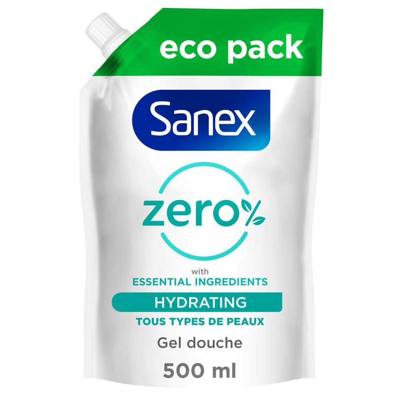 Sanex Zero% Moisturizing Shower Gel Refill All Skin Types 500ml
