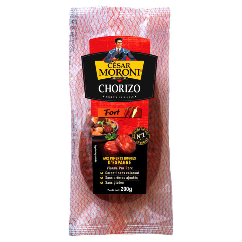 Cesar Moroni Chorizo Fort Aux Piments Rouge D'Espagne 200G Cesar Moroni Chorizo Fort Aux Piments Rouge D'Espagne 200G