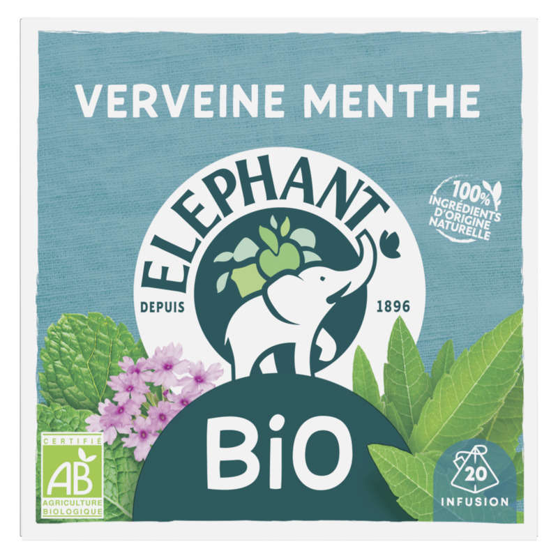 Elephant Infusion Organic Verbena Mint x20