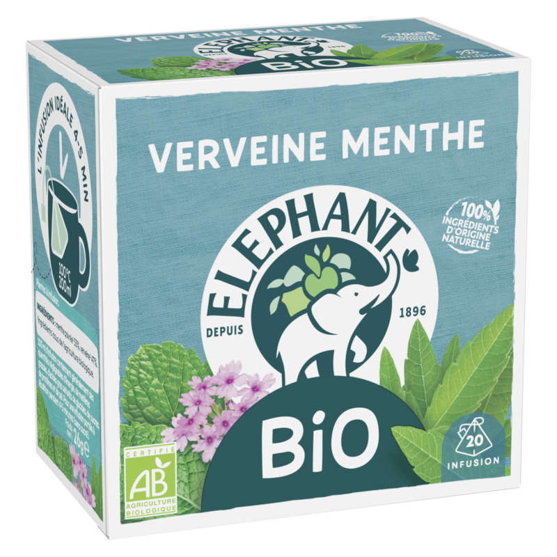 Elephant Infusion Organic Verbena Mint x20