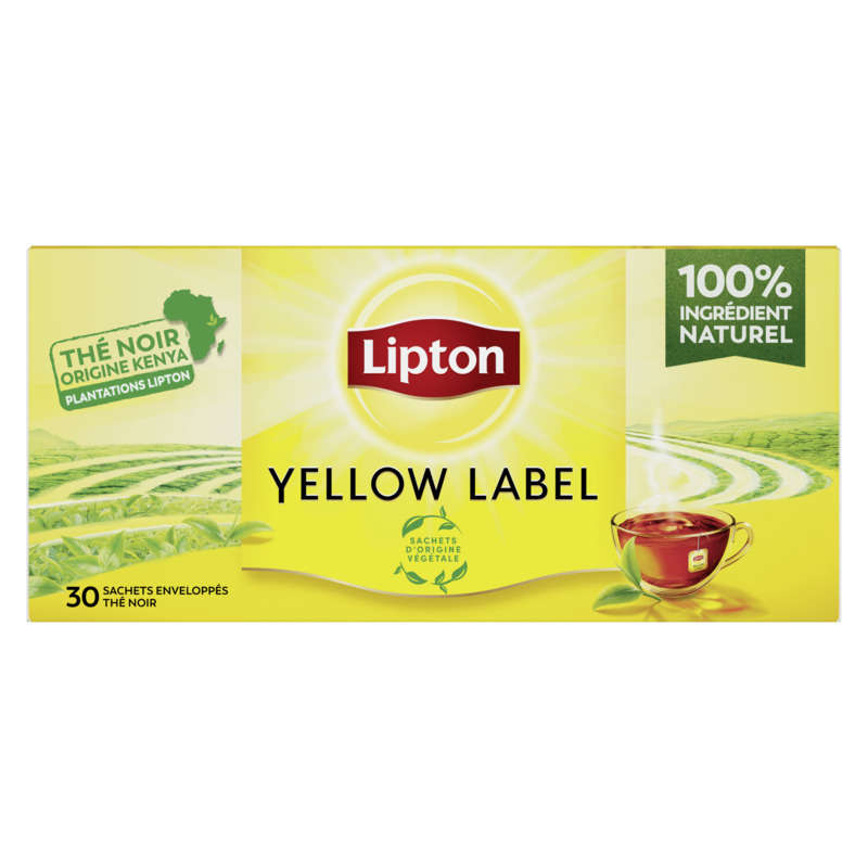 Lipton Yellow Label Thé Noir Origine Kenya x30 60g Lipton Yellow Label Thé Noir Origine Kenya x30 60g