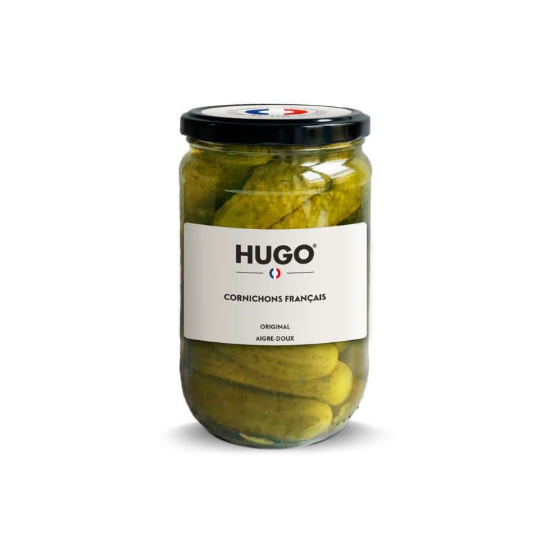 Hugo Cornichons Français Aigre-Doux Original 360g Hugo Cornichons Français Aigre-Doux Original 360g