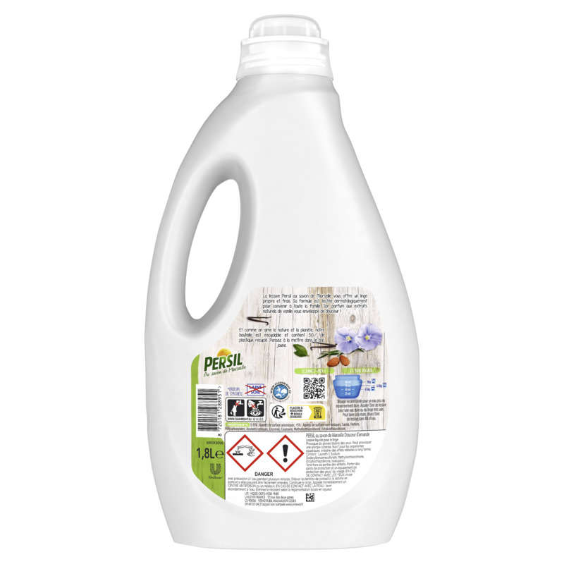Persil liquid detergent almond sweetness 40 washes 1.8 L Persil liquid detergent almond sweetness 40 washes 1.8 L