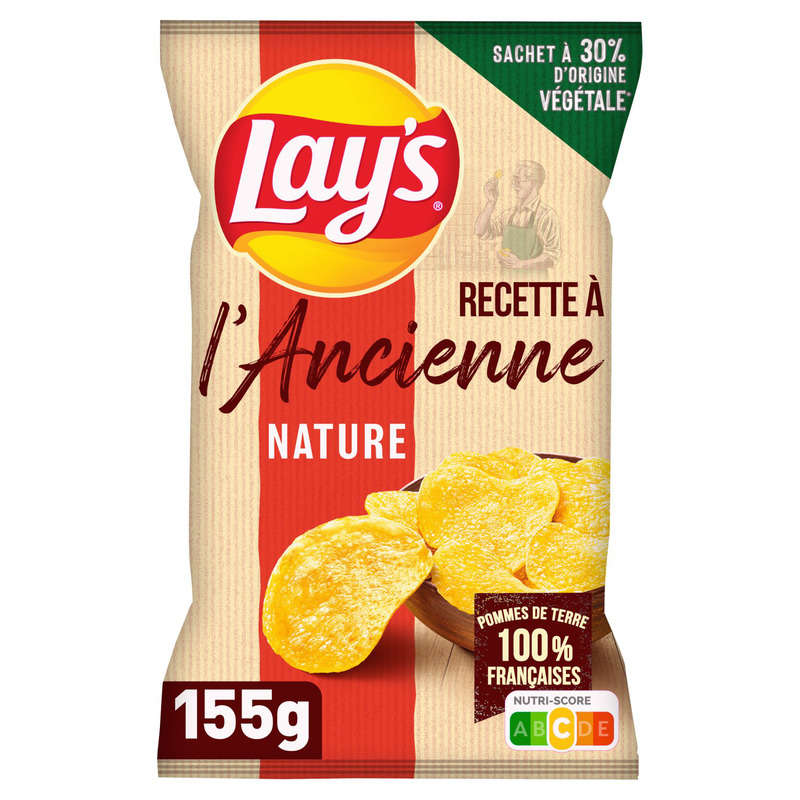 Lay's recette à l'ancienne nature 155g Lay's recette à l'ancienne nature 155g