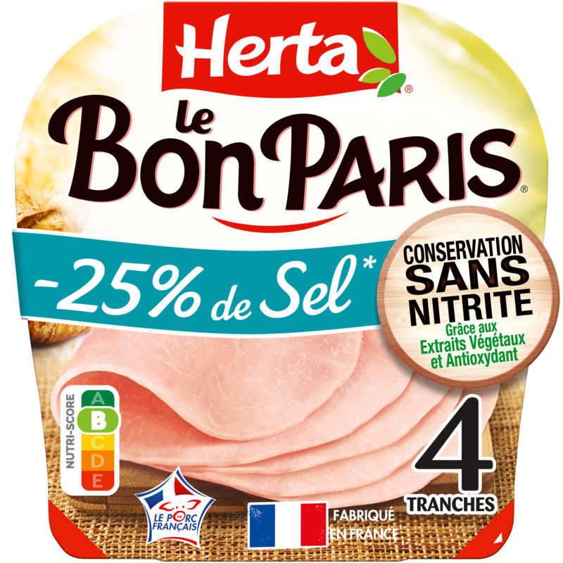 Herta Le Bon Paris -25% salt without nitrite 4 slices 140g