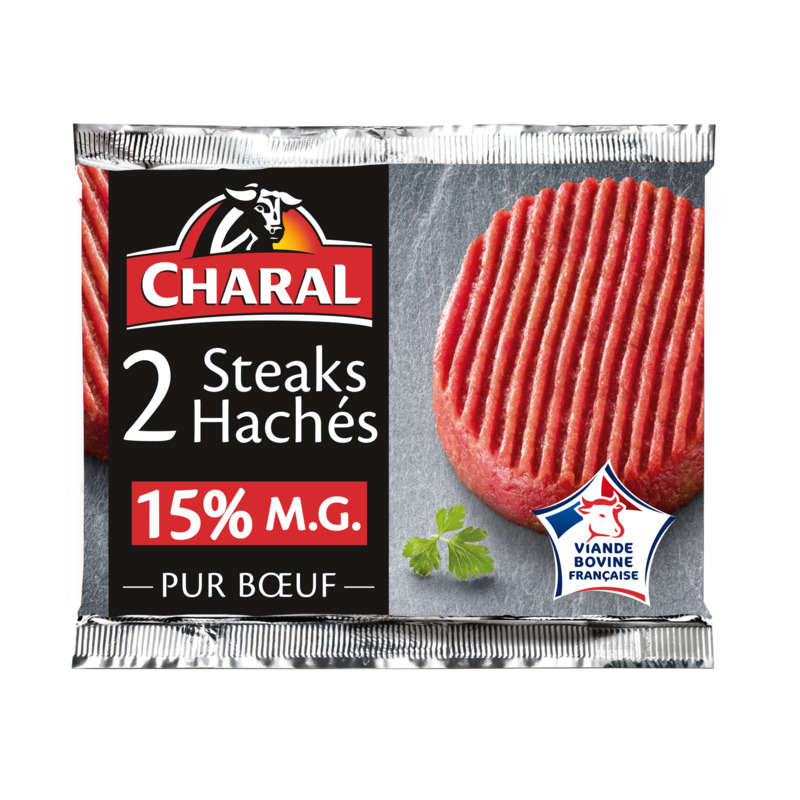Charal Pure Beef Minced Steaks, 15% Fat. Gr