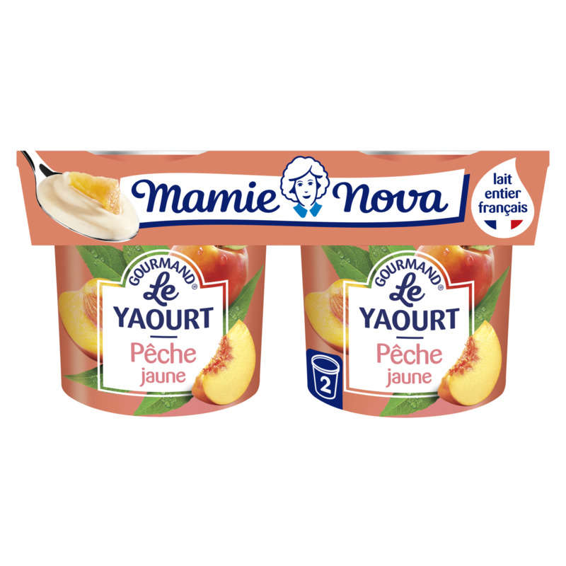 Mamie Nova Roussillon peach yogurt 2x150g