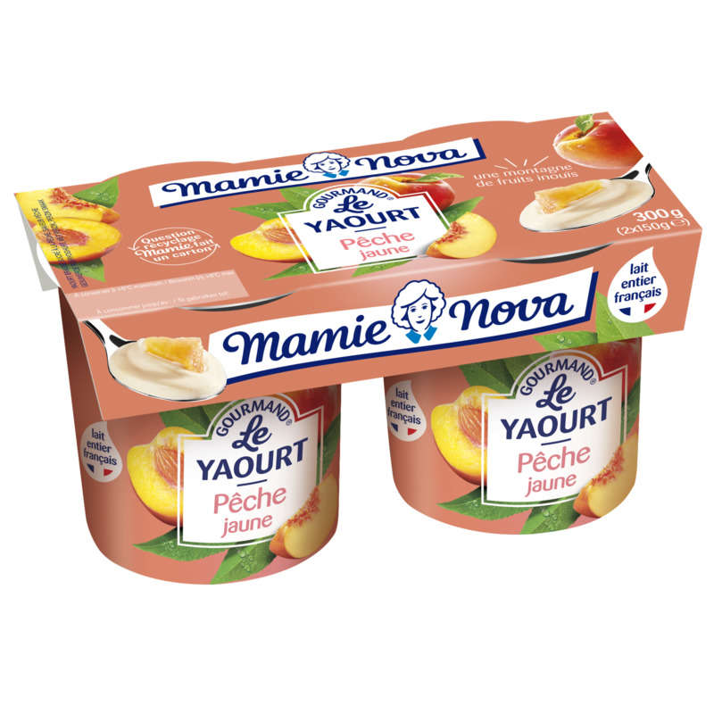 Mamie Nova Roussillon peach yogurt 2x150g