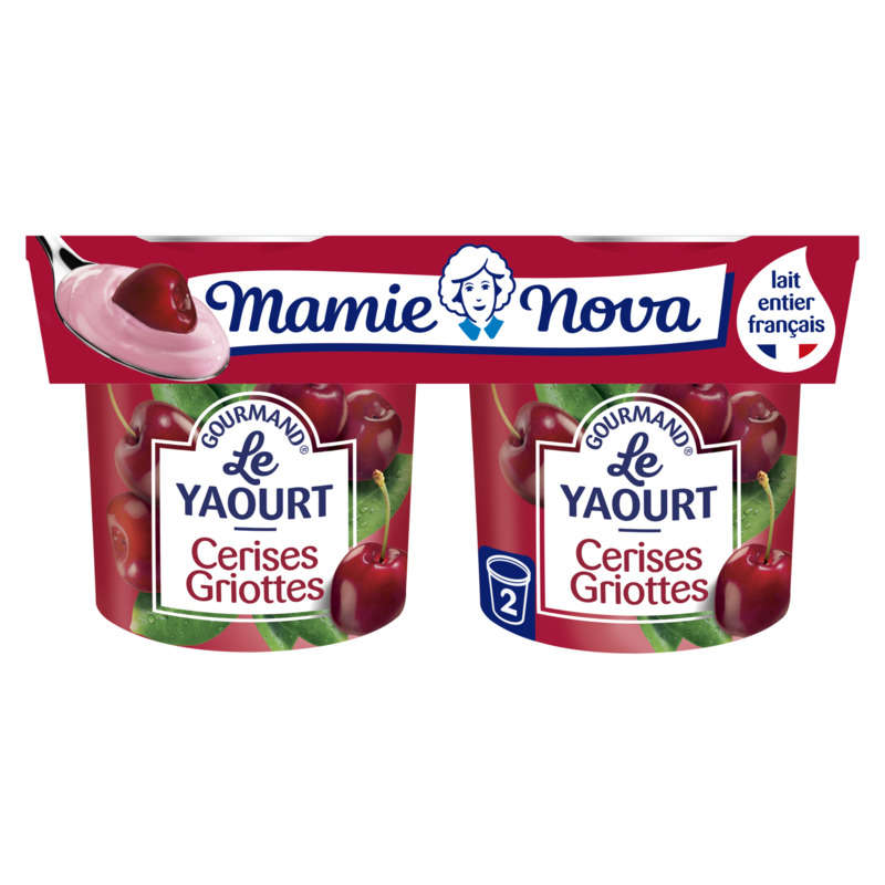Mamie Nova Morello cherry yogurts 2x150g