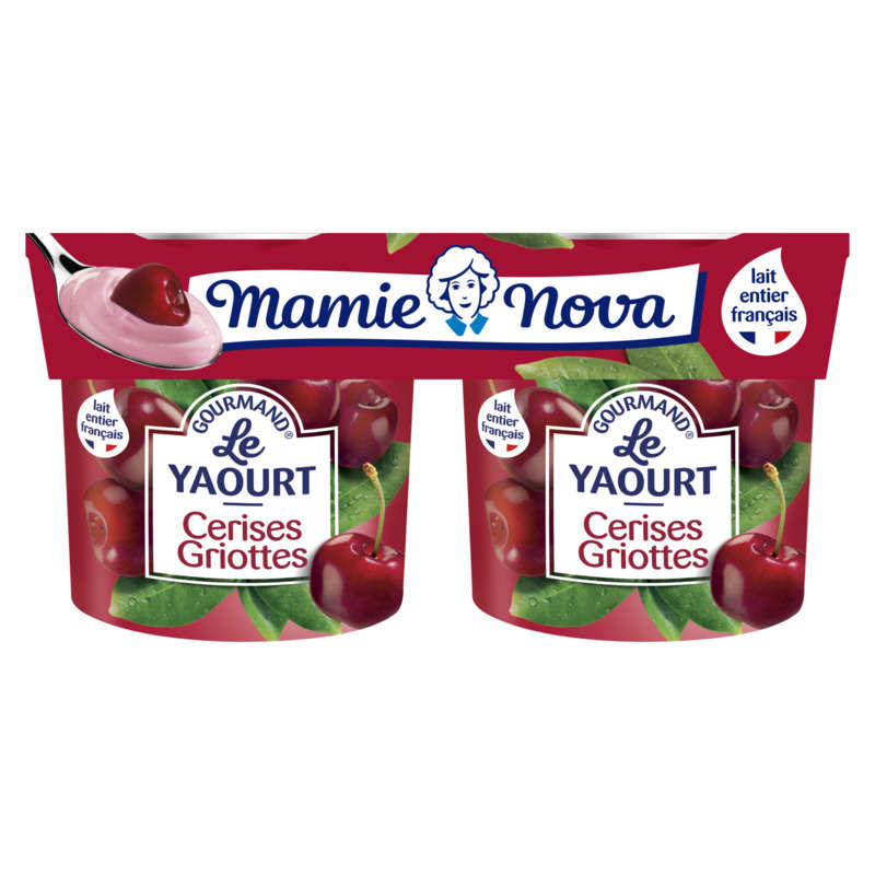 Mamie Nova Morello cherry yogurts 2x150g
