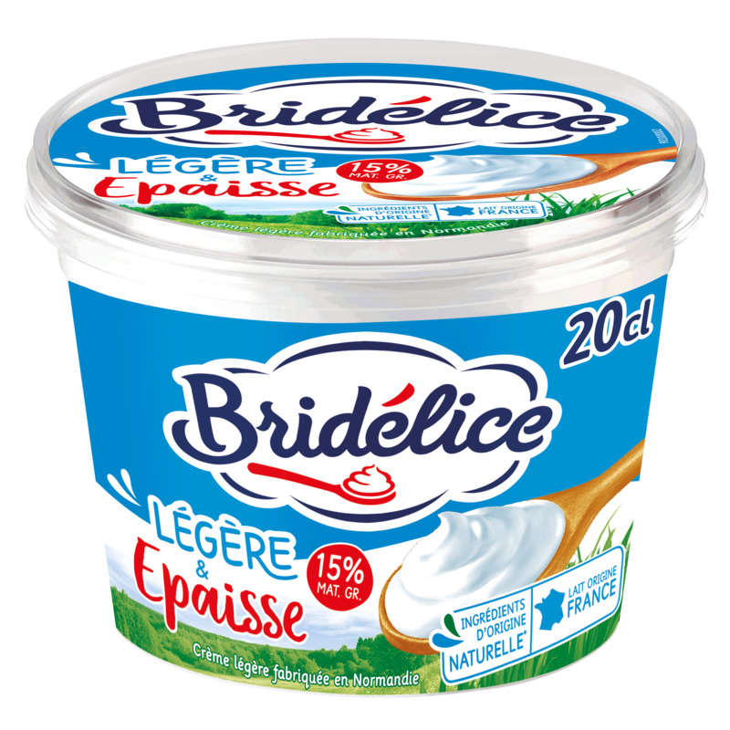 Bridélice Thick Fresh Cream 15% Fat.Gr Jar 20cl