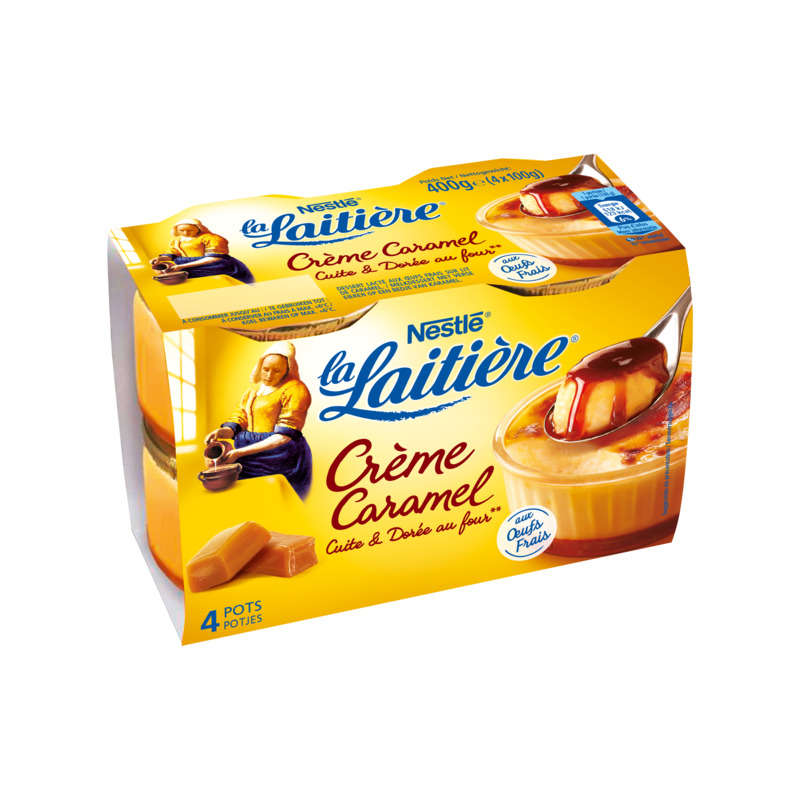 LA LAITIERE Caramel creams 4 x 100g
