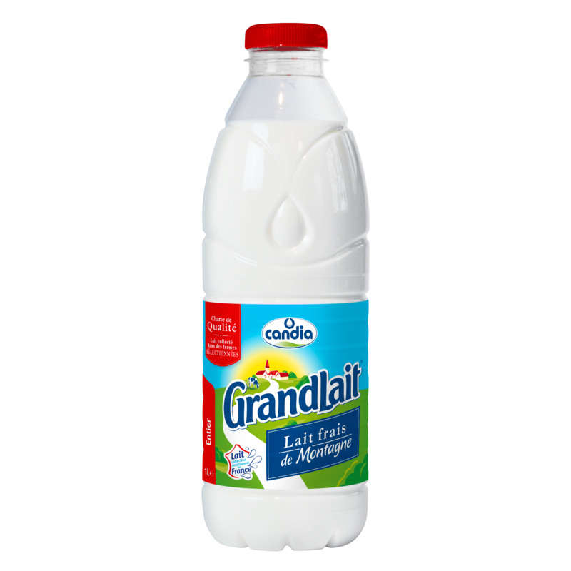Grandlait Lait Frais Entier La Bouteille De 1L