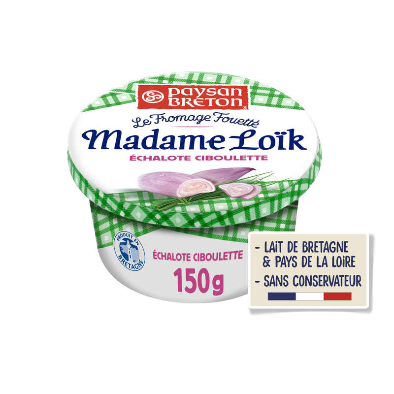 Paysan Breton Fromage échalote Ciboulette 150g Paysan Breton Fromage échalote Ciboulette 150g