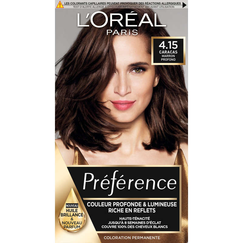Préférence Coloration 4.15 Caracas Marron Glacé Préférence Coloration 4.15 Caracas Marron Glacé