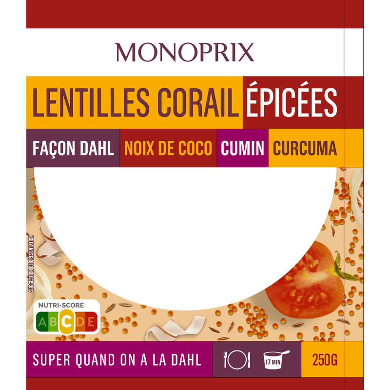 Monoprix mix legumineuses façon dahl 250g Monoprix mix legumineuses façon dahl 250g
