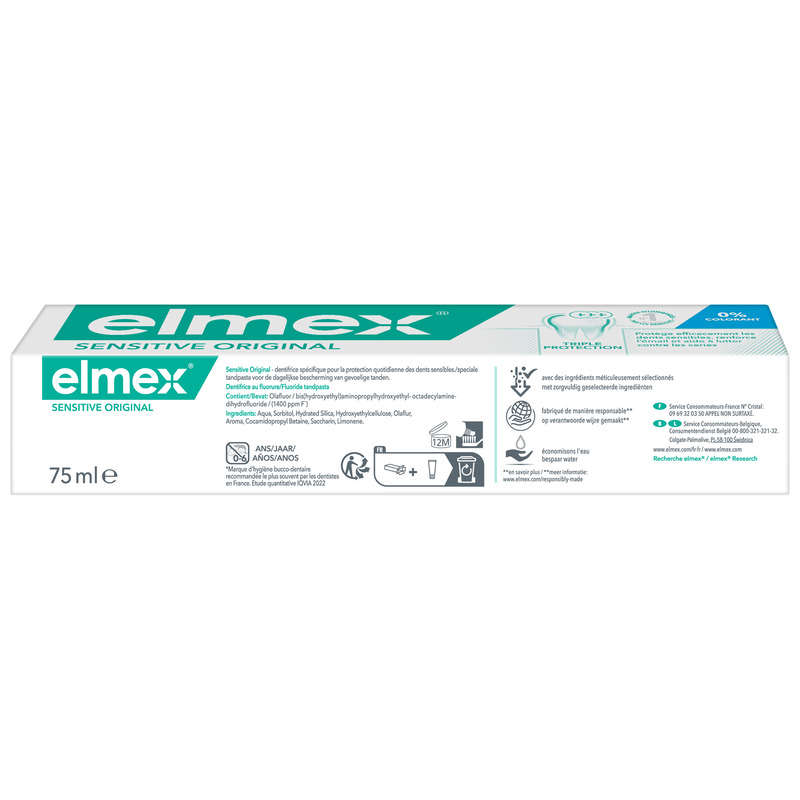 Elmex Sensitive Toothpastes Sensitive Teeth 0% coloring 75ml
