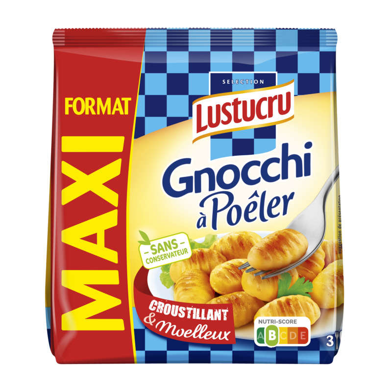Lustucru gnocchi to fry maxi size 520g