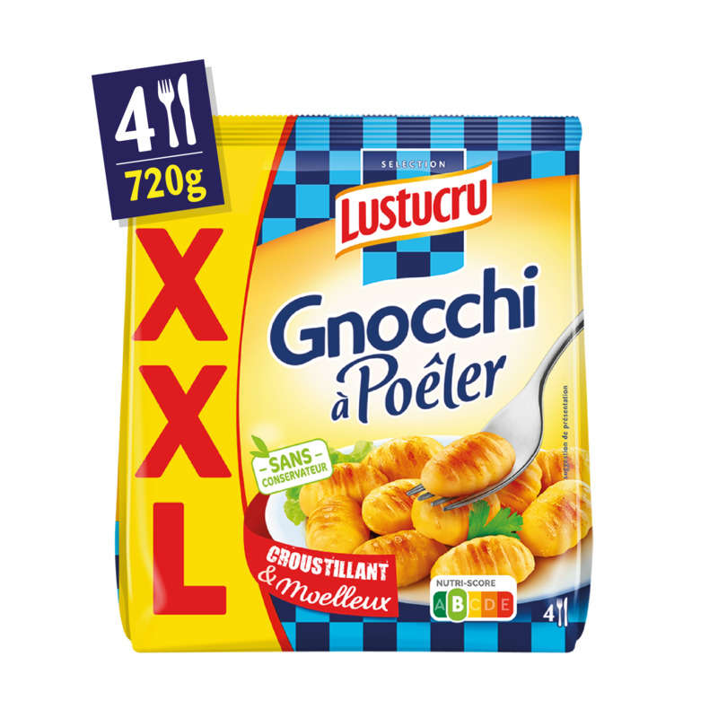 Lustucru gnocchi a poêler format XXL 720g Lustucru gnocchi a poêler format XXL 720g
