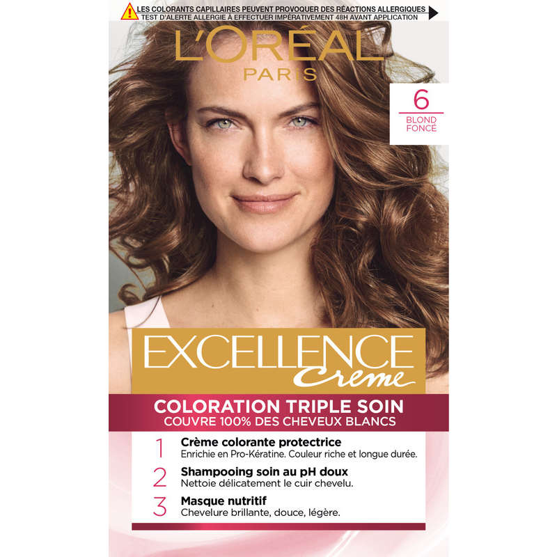 Excellence Crème Coloration 6 Coloration Blond foncé Excellence Crème Coloration 6 Coloration Blond foncé
