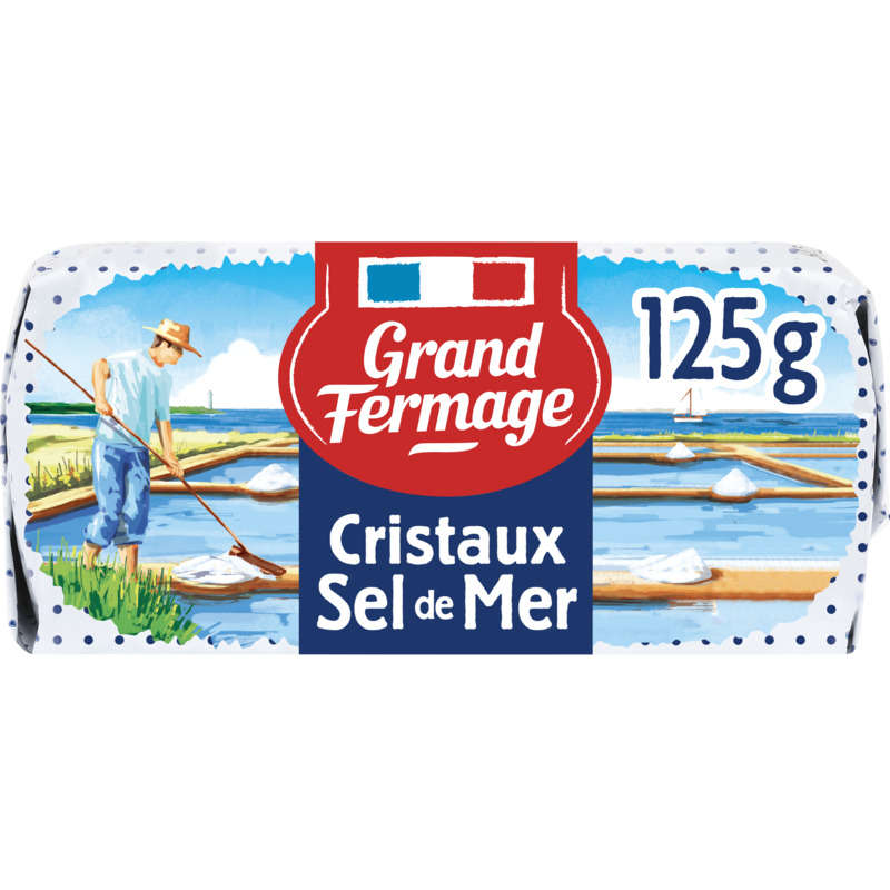 Grand Fermage beurre demi-sel au sel de Noirmoutier 125g Grand Fermage beurre demi-sel au sel de Noirmoutier 125g