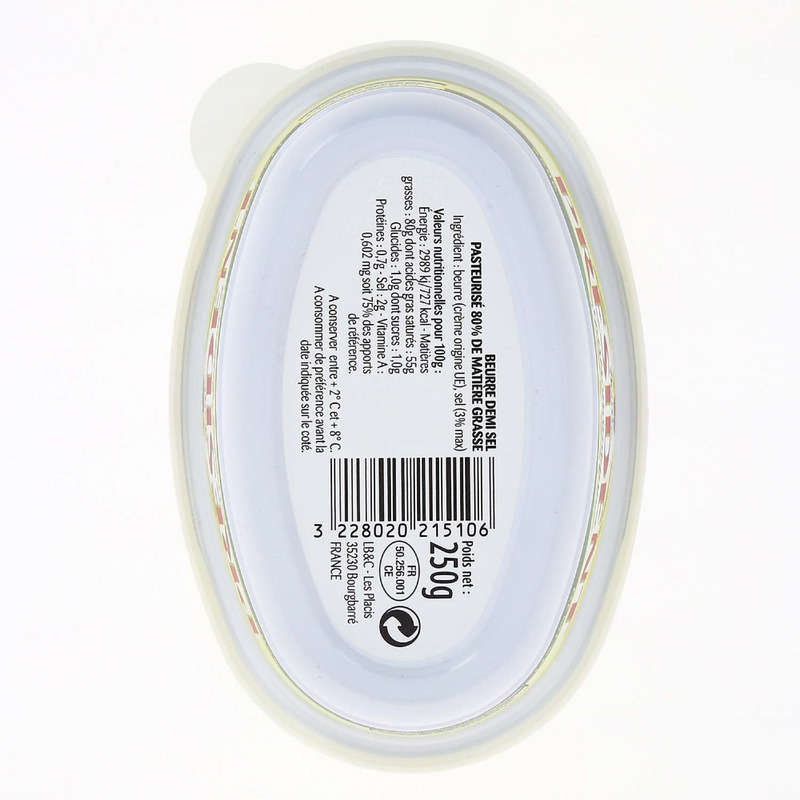 President Semi-salted gourmet butter 80% fat Butter dish 250gr